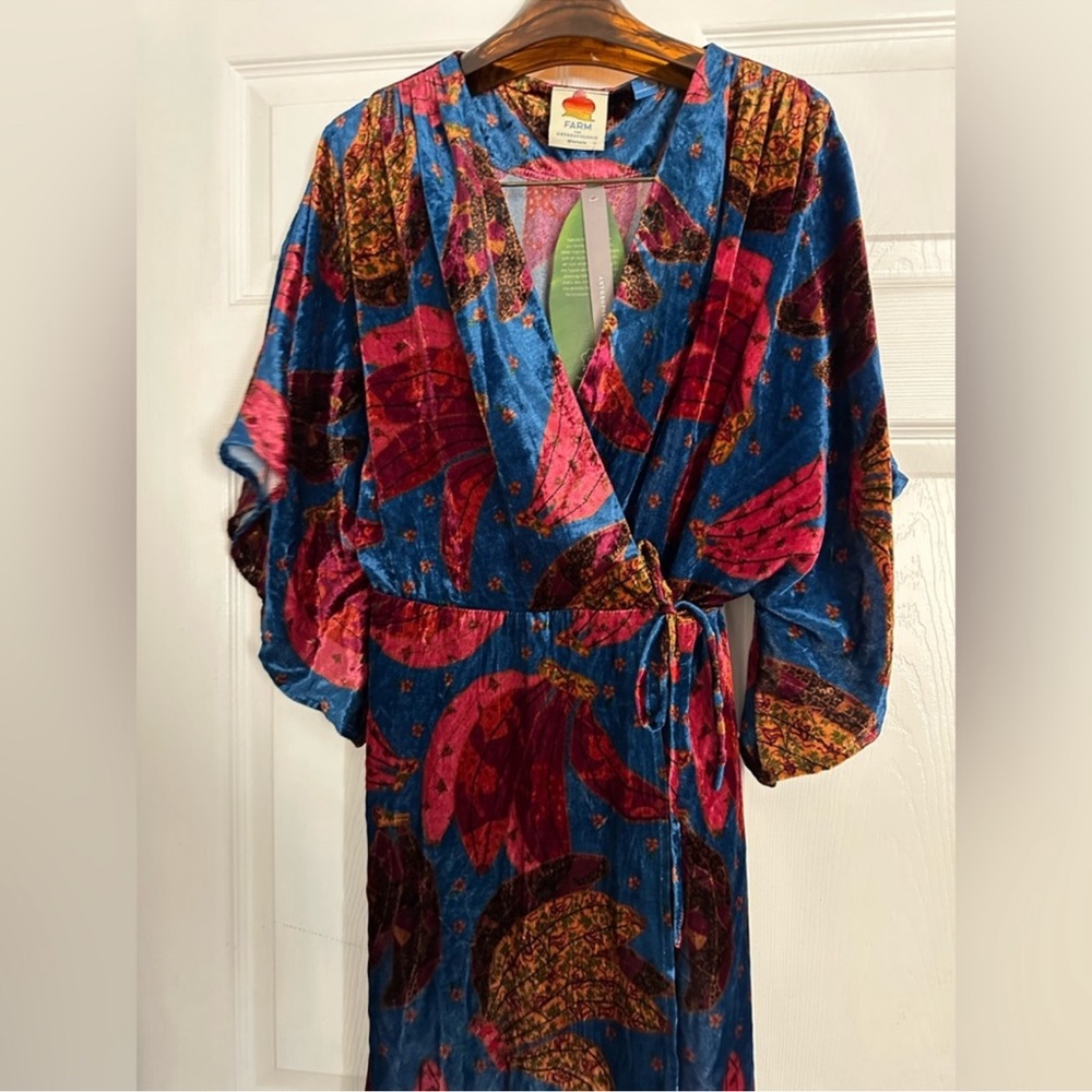 Velour FarmRio Anthropologie midi dress - Picture 5 of 15